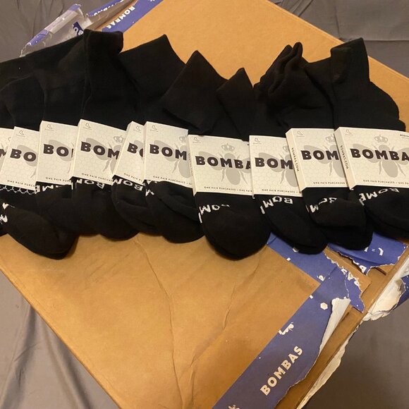[10 Pack] Bombas Womens Black Quarter Socks